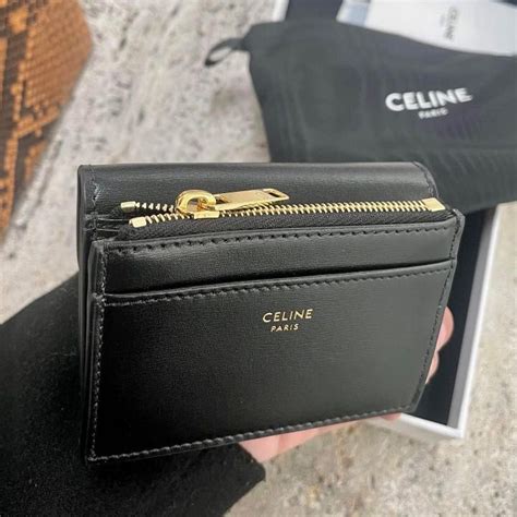 celine compact wallet triomphe|celine triomphe wallet on chain.